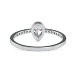 Load image into Gallery viewer, 50-Pointer Pear Cut Solitaire Platinum Diamond Shank Ring JL PT 0679-A   Jewelove.US
