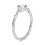 Load image into Gallery viewer, 70-Pointer Pear Cut Solitaire Diamond Accents Platinum Ring JL PT 0682-B   Jewelove.US
