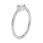 Load image into Gallery viewer, 50-Pointer Pear Cut Solitaire Diamond Accents Platinum Ring JL PT 0682-A   Jewelove.US
