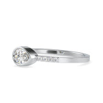Load image into Gallery viewer, 70-Pointer Pear Cut Solitaire Diamond Accents Platinum Ring JL PT 0682-B   Jewelove.US
