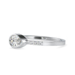Load image into Gallery viewer, 50-Pointer Pear Cut Solitaire Diamond Accents Platinum Ring JL PT 0682-A   Jewelove.US
