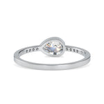 Load image into Gallery viewer, 50-Pointer Pear Cut Solitaire Diamond Accents Platinum Ring JL PT 0682-A   Jewelove.US
