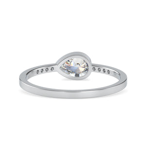 70-Pointer Pear Cut Solitaire Diamond Accents Platinum Ring JL PT 0682-B   Jewelove.US