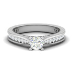 Load image into Gallery viewer, 2-Carat Lab Grown Solitaire Diamond Shank Platinum Engagement Ring JL PT RP RD LG-143-B
