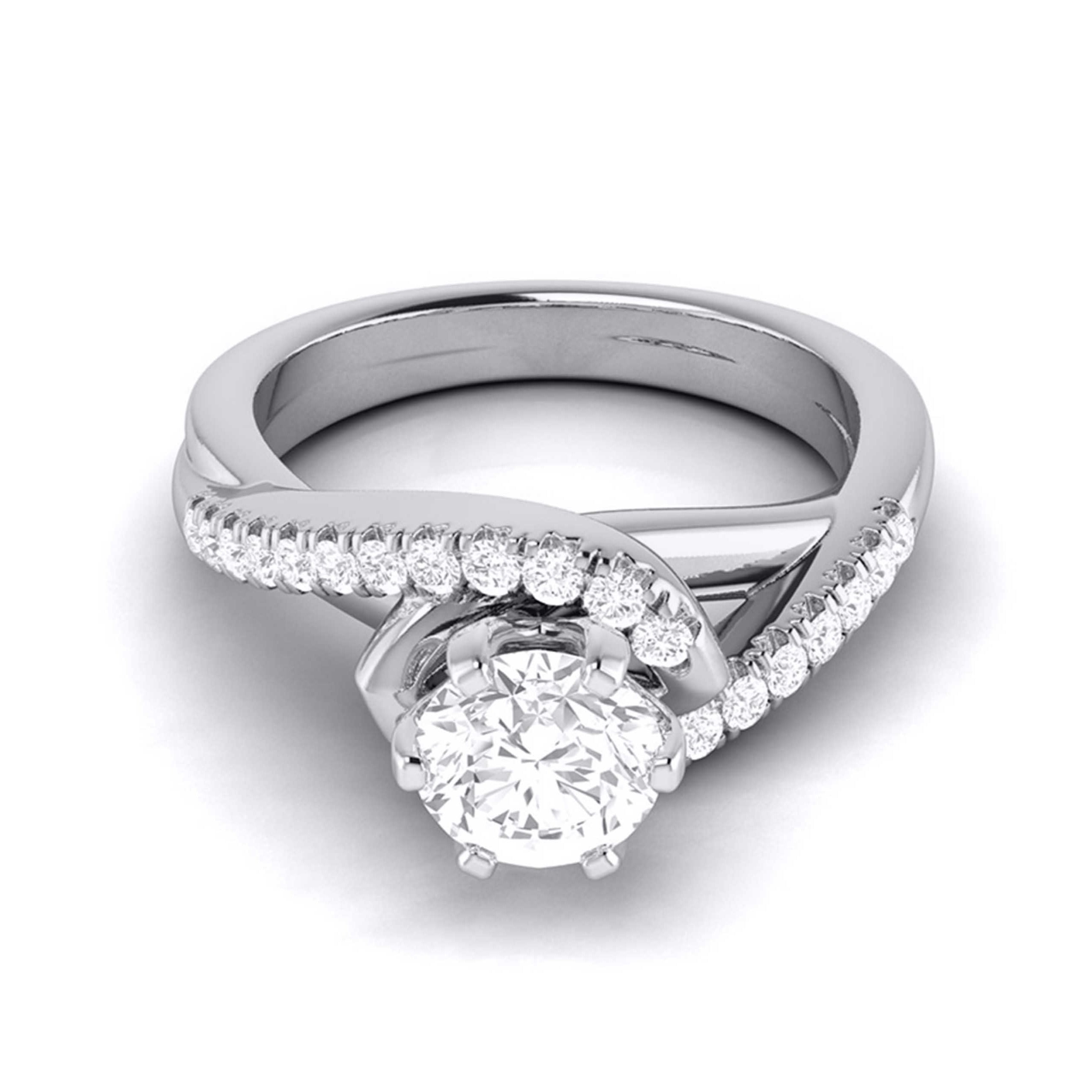 Curvy Platinum 1.50-Carat Lab Grown Solitaire Engagement Ring for Women JL PT LG G 110-D   Jewelove.US
