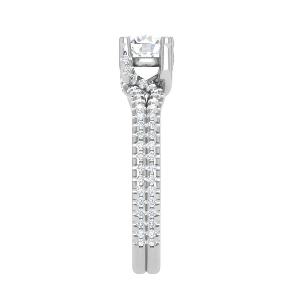 50-Pointer Solitaire Diamond Split Shank Platinum Ring JL PT RP RD 182-A