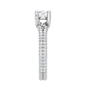 50-Pointer Solitaire Diamond Split Shank Platinum Ring JL PT RP RD 182-A