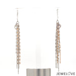 Load image into Gallery viewer, Japanese 5 Line Platinum Fantasy Light Weight Earrings with Rose Gold for Women JL PT E 1369
