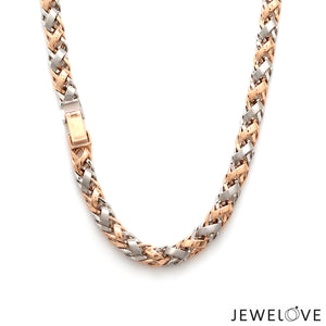 Men of Platinum | 5.5mm Platinum Rose Gold Heavy Chain for Men JL PT CH 1367