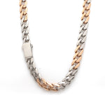 Load image into Gallery viewer, Platinum Rose Gold Chain with Matte &amp; Hi-Polish for Men JL PT CH 1268   Jewelove.US
