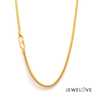 18K Yellow Gold Round Snake Chain JL AU CH 101
