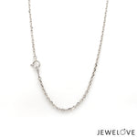 Load image into Gallery viewer, 2mm Platinum Japanese Shine Cut Cable Chain for Women JL PT CH 1254   Jewelove.US

