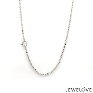 2mm Platinum Japanese Shine Cut Cable Chain for Women JL PT CH 1254   Jewelove.US
