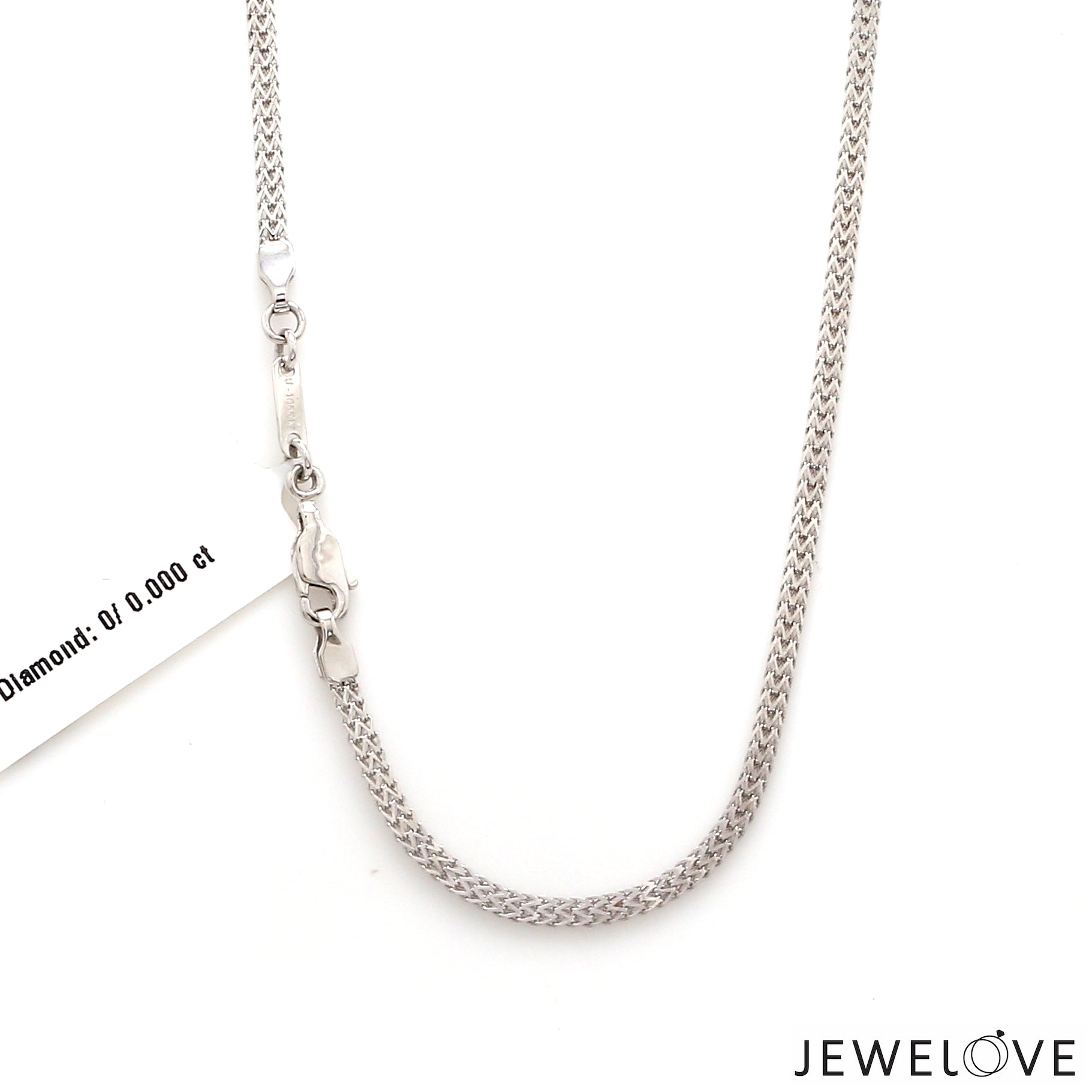 2.25mm Unisex V-Chain in Platinum JL PT CH 983   Jewelove.US
