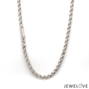 Men of Platinum | with Black Enamel Chain for Men JL PT CH MSD 105