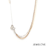 Load image into Gallery viewer, Japanese 4 Line Platinum Rose Gold Fantasy Light Weight Adjustable Chain for Women JL PT CH 1369
