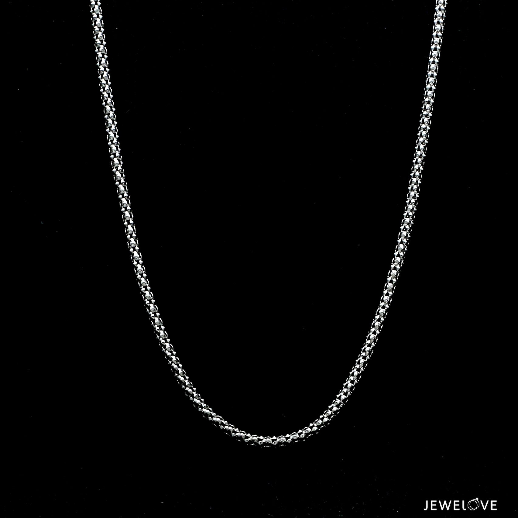 2.25mm PopCorn Platinum Chain JL PT CH 1004