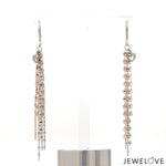 Load image into Gallery viewer, Japanese 5 Line Platinum Fantasy Light Weight Earrings with Rose Gold for Women JL PT E 1369
