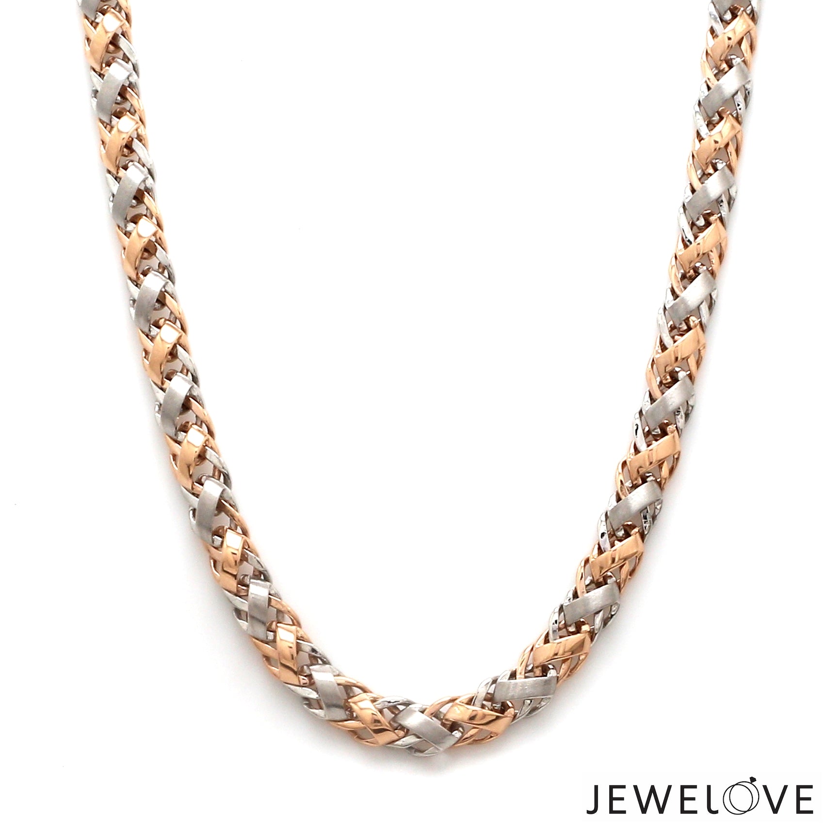 Men of Platinum | 5.5mm Platinum Rose Gold Heavy Chain for Men JL PT CH 1367