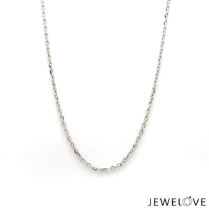 2mm Platinum Japanese Shine Cut Cable Chain for Women JL PT CH 1254   Jewelove.US