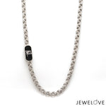 Load image into Gallery viewer, Men of Platinum | with Black Enamel Chain for Men JL PT CH MSD 105
