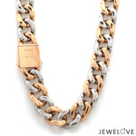 Load image into Gallery viewer, 14mm Heavy Platinum &amp; Rose Gold Chain for Men JL PT CH 1003-A   Jewelove.US
