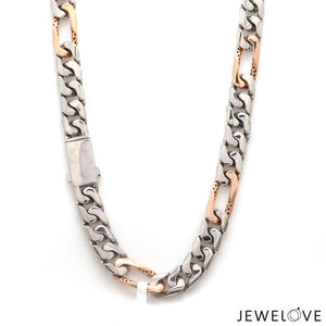 Men of Platinum | 7.75mm Platinum Rose Gold Chain for Men JL PT CH 1368