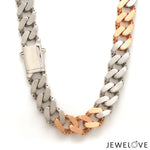 Load image into Gallery viewer, Men of Platinum | 12.5mm Rose Gold Double Side Heavy Chain for Men JL PT CH 1374-A
