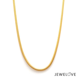 18K Yellow Gold Round Snake Chain JL AU CH 101