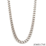 Load image into Gallery viewer, Men of Platinum | 6mm Platinum Cuban Diamond Lock Chain with Brush Finish for Men JL PT CH 1329-A
