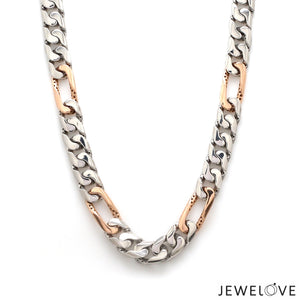 Men of Platinum | 7.75mm Platinum Rose Gold Chain for Men JL PT CH 1368