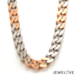 Load image into Gallery viewer, Men of Platinum | 12.5mm Rose Gold Double Side Heavy Chain for Men JL PT CH 1374-A
