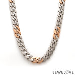 Load image into Gallery viewer, Men of Platinum | 8.5mm Double Side Matte &amp; Hi-Polish Rose Gold Heavy Chain for Men JL PT CH 1332
