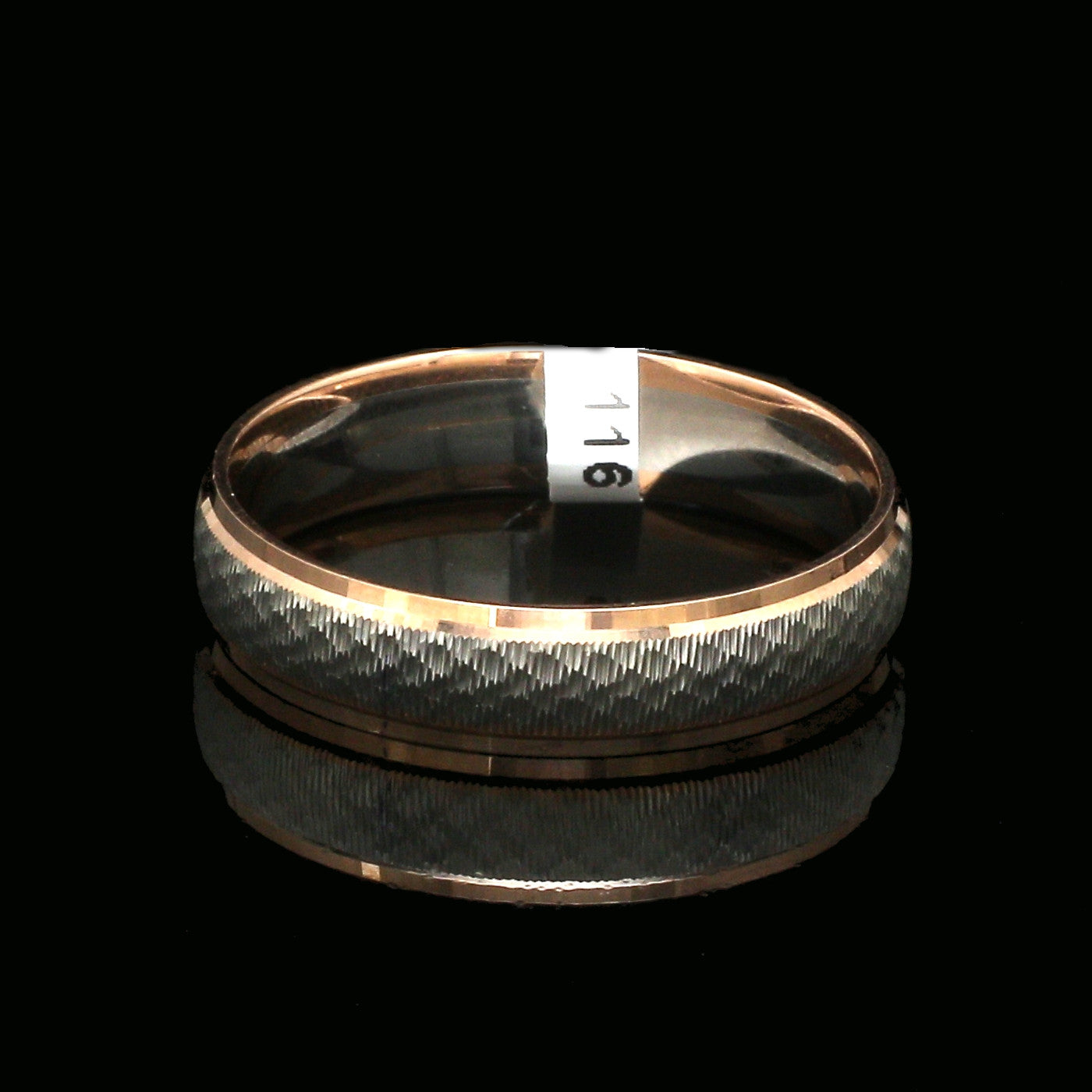 Platinum Love Bands with Rose Gold Ring JL PT 1417