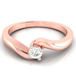 Load image into Gallery viewer, 10-Pointer Diamond 18K Rose Gold Ring for Women with a Curve JL AU G 117R   Jewelove.US
