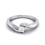 Load image into Gallery viewer, 10-Pointer Platinum Diamond Ring for Women with a Curve JL PT G 117   Jewelove.US
