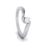 Load image into Gallery viewer, 10-Pointer Platinum Diamond Ring for Women with a Curve JL PT G 117   Jewelove.US
