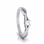 Load image into Gallery viewer, 10-Pointer Platinum Solitaire Ring - Shank with a Twist JL PT G 115   Jewelove.US
