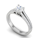Load image into Gallery viewer, 2-Carat Lab Grown Solitaire Diamond Split Shank Platinum Ring JL PT RP RD LG 163-B
