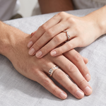 Load image into Gallery viewer, Designer Platinum Rose Gold Diamonds Couple Rings JL PT 1264
