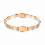 Load image into Gallery viewer, Men of Platinum | 6mm Platinum Bracelet with Rose Gold Jaguar for Men JL PTB 1300-A
