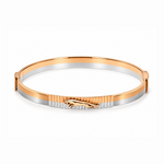 Load image into Gallery viewer, Men of Platinum | 6mm Platinum Bracelet with Rose Gold Jaguar for Men JL PTB 1300-A
