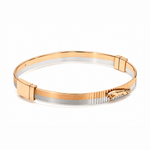 Load image into Gallery viewer, Men of Platinum | 6mm Platinum Bracelet with Rose Gold Jaguar for Men JL PTB 1300-A
