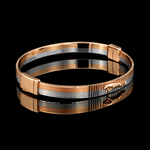 Load image into Gallery viewer, Men of Platinum | 6mm Platinum Bracelet with Rose Gold Jaguar for Men JL PTB 1300-A
