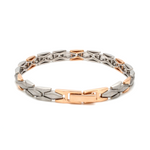 Load image into Gallery viewer, Men of Platinum | 6.75mm Platinum Rose Gold Bracelet for Men JL PTB 1359
