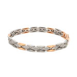 Load image into Gallery viewer, Men of Platinum | 6.75mm Platinum Rose Gold Bracelet for Men JL PTB 1359
