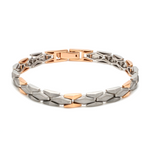 Load image into Gallery viewer, Men of Platinum | 6.75mm Platinum Rose Gold Bracelet for Men JL PTB 1359

