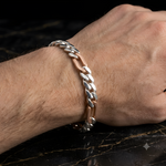 Load image into Gallery viewer, Men of Platinum | 6.75mm Platinum Rose Gold Figaro Bracelet for Men JL PTB 1362
