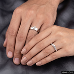 Load image into Gallery viewer, Platinum Diamond Couple Ring JL PT 1364
