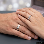 Load image into Gallery viewer, Platinum Diamond Couple Ring JL PT 1364
